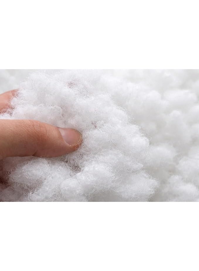 Polyester Fiber Filling for Pillows and Bean Bag Chairs, High Elasticity 0.9D, White, for Pillow, Toy, and Sofa Filling (2 lb (32 oz)) - Image 2